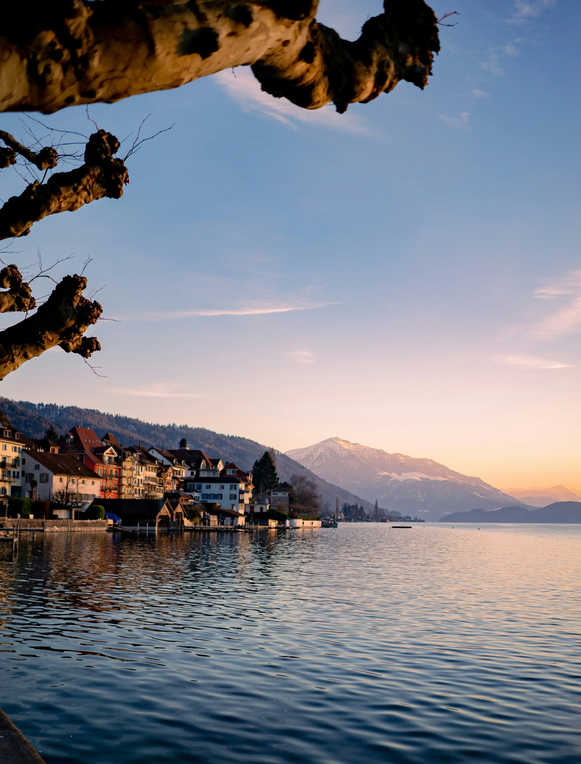 Lakeside promenade in Zug, Switzerland