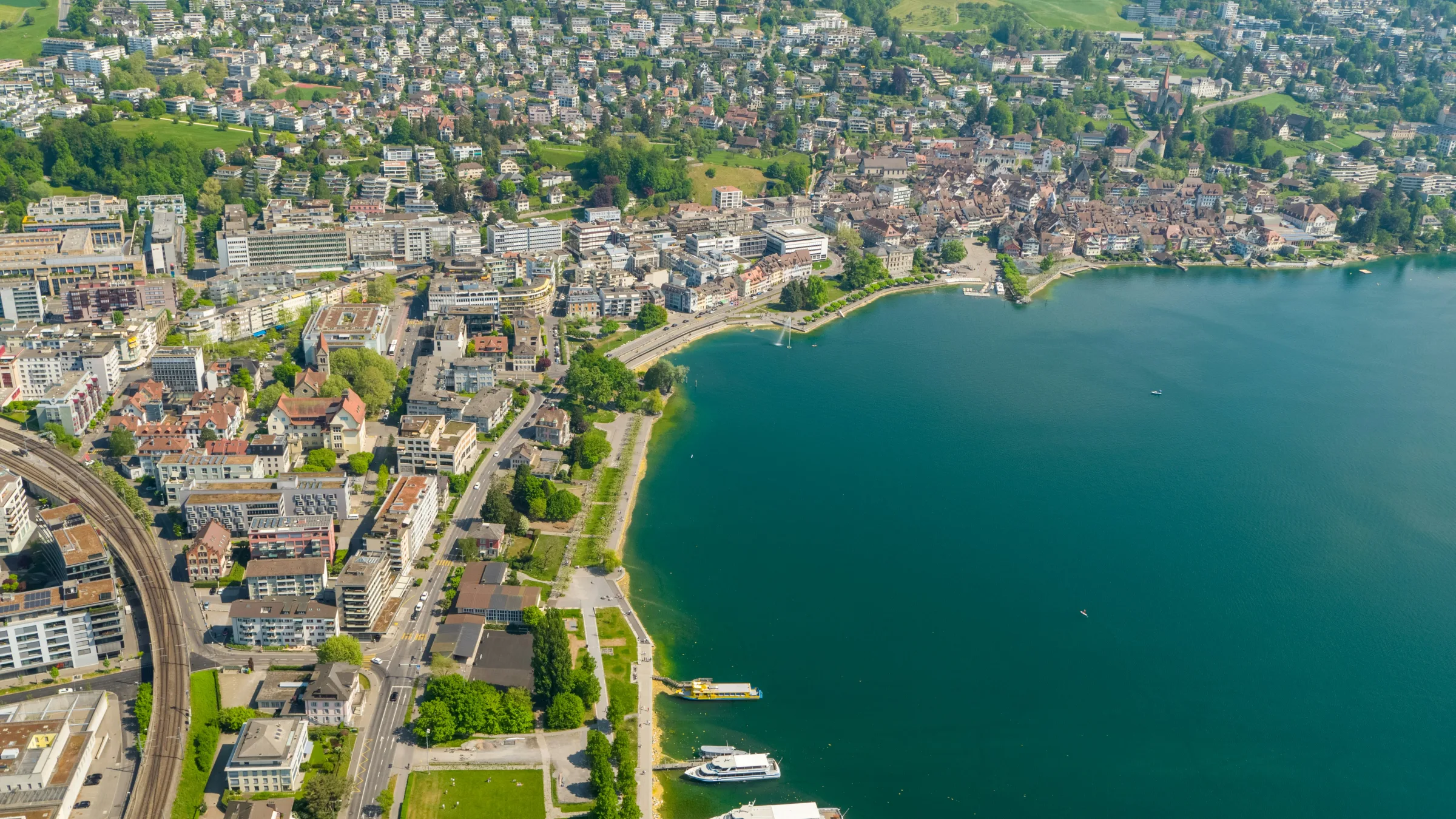 Luxury properties along Lake Zug